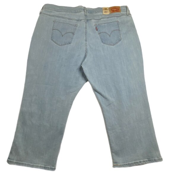 NWT Levi's 311 Shaping Skinny Mid Rise Capris Crop Stretch Light Wash Size 22 W - Picture 15 of 16